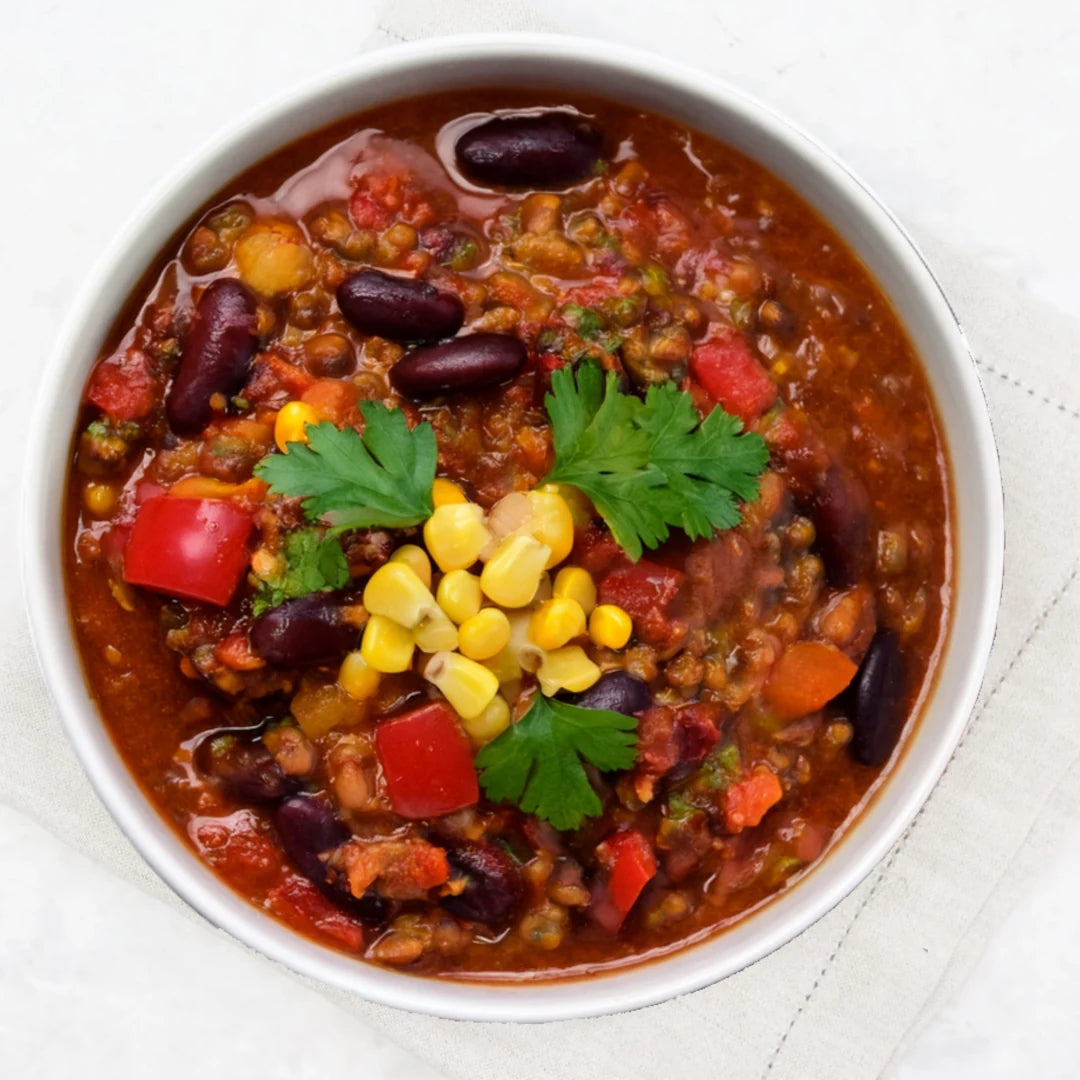 Mexican bean and quinoa chilli