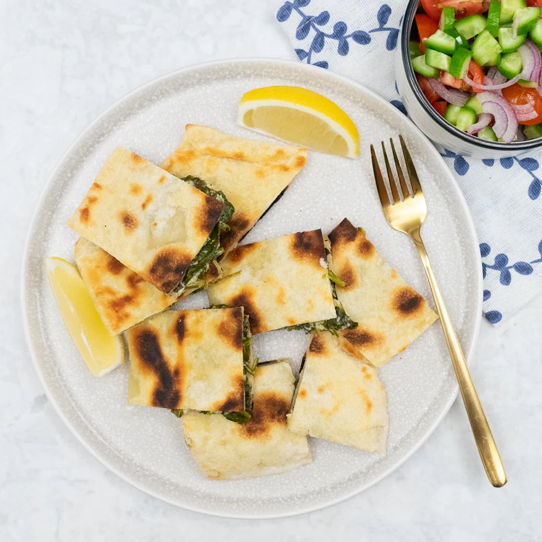 Cheese and spinach gozleme