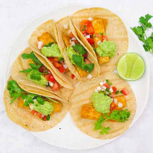 Crispy tofu tacos