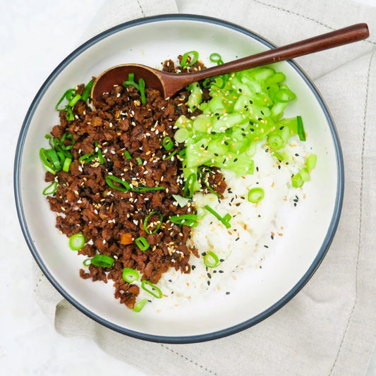 Korean crispy mince bowl
