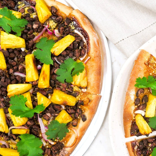Mex-Hawaiian BBQ pizza
