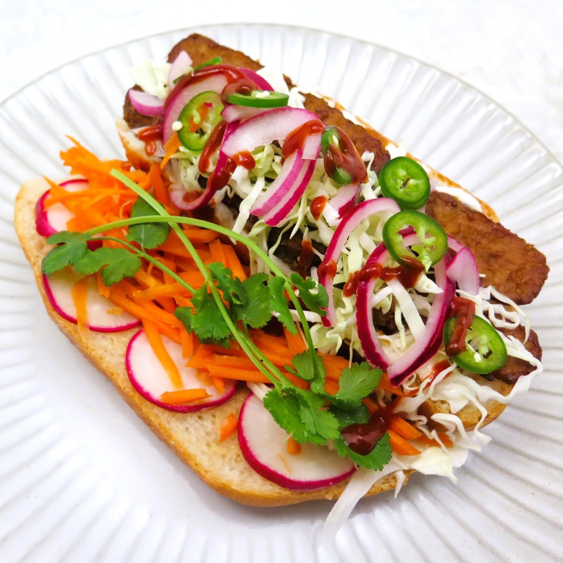 Banh mi with tempeh