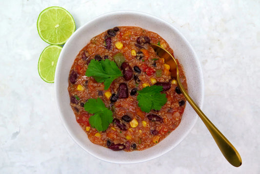 Mexican bean and quinoa chilli