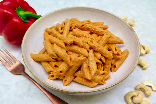 Creamy roasted red capsicum pasta